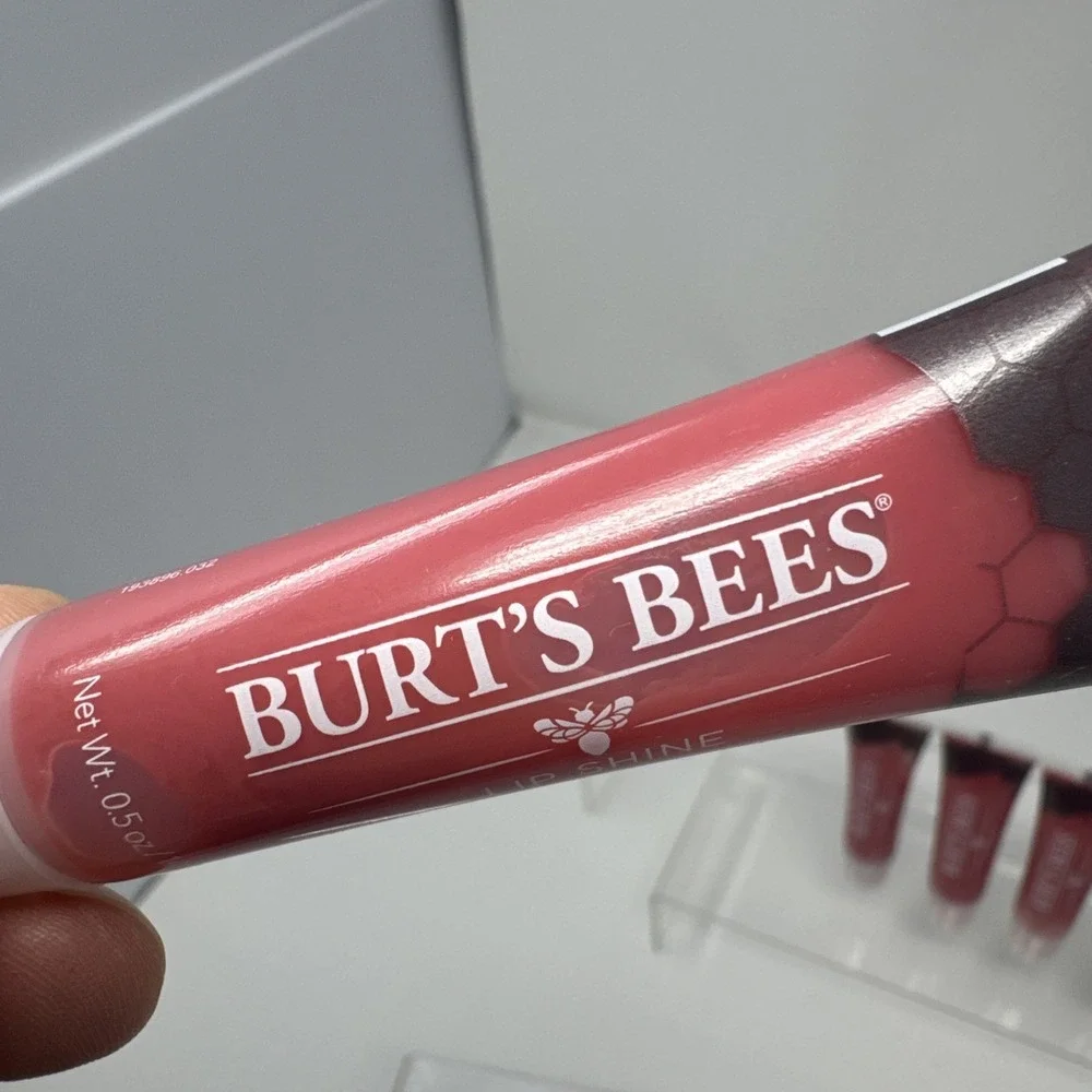 6 - Burt's Bees Lip Shine 100% Natural 0.5 oz BLUSH 020 Moisturizing Gloss